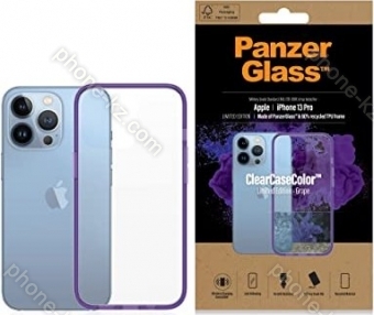 PanzerGlass clear case colour AntiBacterial for Apple iPhone 13 Pro Grape Limited Edition 