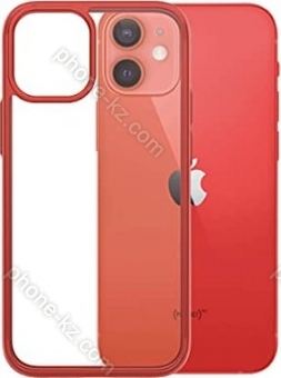 PanzerGlass clear case colour AntiBacterial Limited Edition for Apple iPhone 12 Pro Max red 