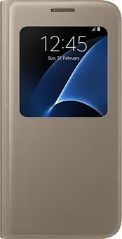 Samsung S-View Cover for Galaxy S7 gold