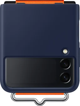 Samsung Silicone Cover with strap для Galaxy Z Flip 3 Navy