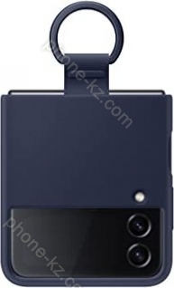 Samsung Silicone Cover with ring for Galaxy Z Flip 4 Navy 