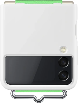 Samsung Silicone Cover with strap для Galaxy Z Flip 3 белый
