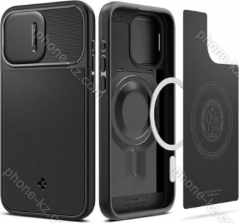 Spigen Optics Armor MagFit for Apple iPhone 15 Pro Max black 