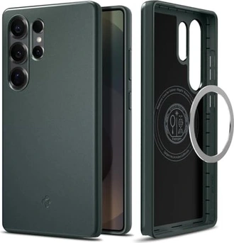 Spigen Thin Fit MagFit для Самсунг Галакси S25 Ультра Abyss зеленый
