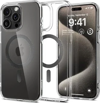 Spigen Ultra hybrid MagFit для Apple iPhone 15 Pro Max carbon Fiber