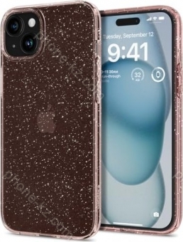 Spigen liquid Crystal Glitter for Apple iPhone 15 Rose quartz 