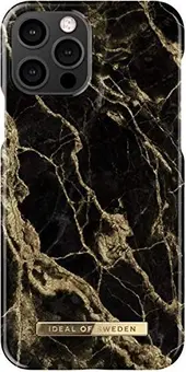 iDeal of Sweden Fashion case for Apple iPhone 12/12 Pro golden Smoke Marble