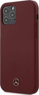 Mercedes-Benz Hard Cover Silicone Line для Apple iPhone 12/12 Pro Red