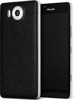 Mozo Leather Back Cover для Microsoft Lumia 950 Black/Silver