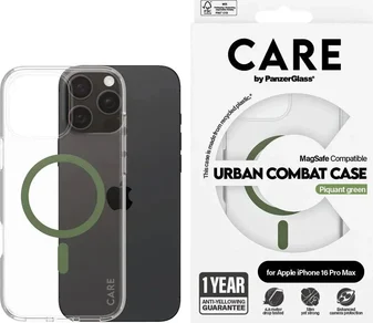 PanzerGlass Care Flagship Case Urban Combat MagSafe для Apple iPhone 16 Pro Max Piquant Green
