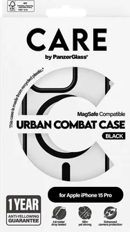 PanzerGlass Care Flagship Case Urban Combat Black Frame MagSafe для Apple iPhone 15 Pro Black