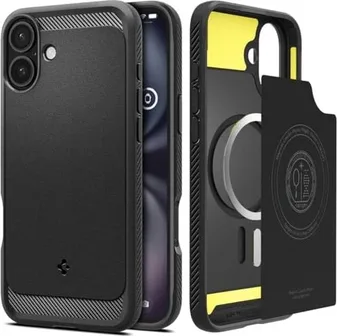 Spigen Rugged Armor (MagFit) для Apple iPhone 16 Matte Black
