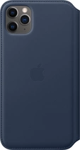 Эпл Айфон 11 Про Макс Leather Folio Deep Sea синий