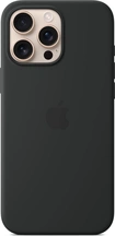 Эпл silicone case with MagSafe для Айфон 16 Про Макс черный