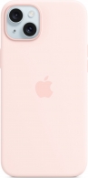 Apple silicone case with MagSafe for iPhone 15 Plus light pink 