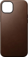 Nomad modern Leather case for Apple iPhone 15 Plus Rustic Brown 