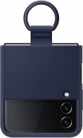 Samsung Silicone Cover with ring for Galaxy Z Flip 4 Navy 