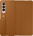 Samsung Leather Flip Cover for Galaxy Z Fold 3 5G Camel 