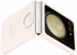 Samsung Silicone case with ring for Galaxy Z Flip 5 Cream 
