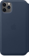 Apple iPhone 11 Pro Max Leather Folio Deep Sea Blue 