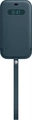 Эпл Айфон 12 Про Макс Leather Sleeve with MagSafe Baltic синий