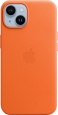 Apple leather case with MagSafe for iPhone 14 orange (MPP83ZM/A)