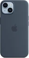 Apple silicone case with MagSafe для iPhone 14 sturmblau