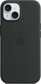 Эпл silicone case with MagSafe для Айфон 15 черный