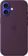Эпл silicone case with MagSafe для Айфон 16 plum