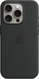 Эпл silicone case with MagSafe для Айфон 15 Про черный