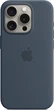 Apple silicone case with MagSafe для iPhone 15 Pro sturmblau