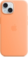 Apple silicone case with MagSafe for iPhone 15 Sorbet orange 