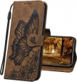 MRSTER Flip case Retro Butterfly for Xiaomi Poco X3 Pro brown