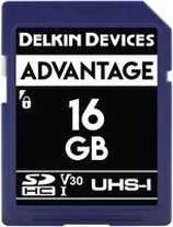 Delkin Advantage 633X R90/W90 SDHC 16GB, UHS-I U3, Class 10