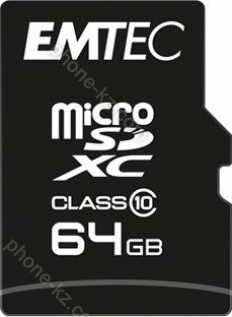 Emtec Classic R20/W12 microSDXC 64GB Kit, Class 10