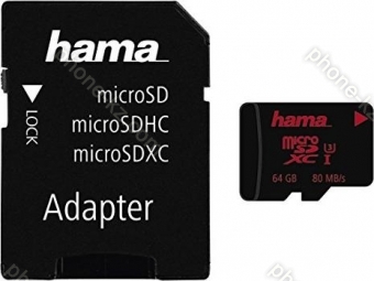 Hama R80/W30 microSDXC 64GB Kit, UHS-I U3