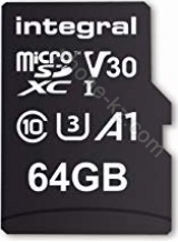 Integral High Speed R100/W30 microSDXC 64GB Kit, UHS-I U3, A1, Class 10
