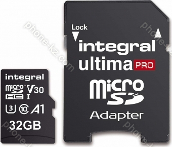 Integral Premium High Speed R100/W70 microSDHC 32GB Kit, UHS-I U3, A1, Class 10