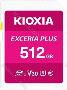 KIOXIA EXCERIA PLUS R100/W85 SDXC 512GB, UHS-I U3, Class 10