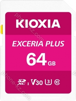 KIOXIA EXCERIA PLUS R98/W65 SDXC 64GB, UHS-I U3, Class 10