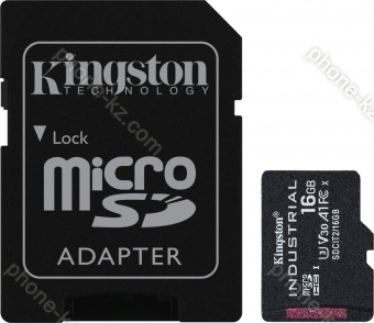 Kingston Industrial Temperature Gen2 R100 microSDHC 16GB Kit, UHS-I U3, A1, Class 10
