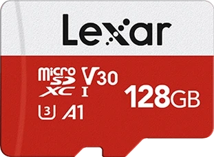 Lexar E-Serie R100/W30 microSDXC 128GB Kit, UHS-I U3, A1, Class 10