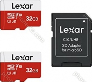 Lexar E-Serie R100 microSDHC 32GB Kit, UHS-I U1, A1, Class 10, 2er-Pack