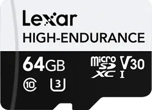 Lexar High-Endurance R100/W35 microSDXC 64GB, UHS-I U3, Class 10