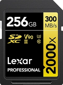 Lexar Professional 2000x Gold Series R300/W260 SDXC 256GB, UHS-II U3, Class 10