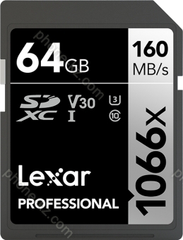 Lexar Professional 1066x Silver Series R160/W70 SDXC 64GB, UHS-I U3, Class 10