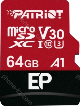 Patriot EP R90/W80 microSDXC 64GB Kit, UHS-I U3, A1, Class 10