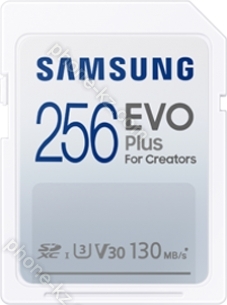 Samsung EVO Plus for Creators R130 SDXC 256GB, UHS-I U3, Class 10