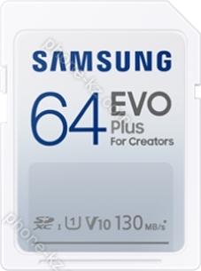 Samsung EVO Plus for Creators R130 SDXC 64GB, UHS-I U1, Class 10
