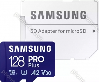 Samsung PRO Plus R180/W130 microSDXC 128GB Kit, UHS-I U3, A2, Class 10